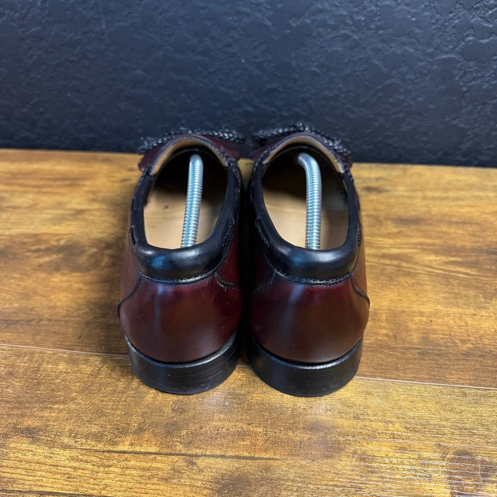 Allen Edmonds Woodstock 37564 Burgundy Leather Kiltie Tassel Loafers Mens 12 C